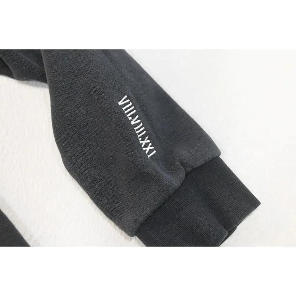 Adidas Sweat Shirt Crew Neck Black‎ PrimeGreen VTG LOGO Sweater Mens Large